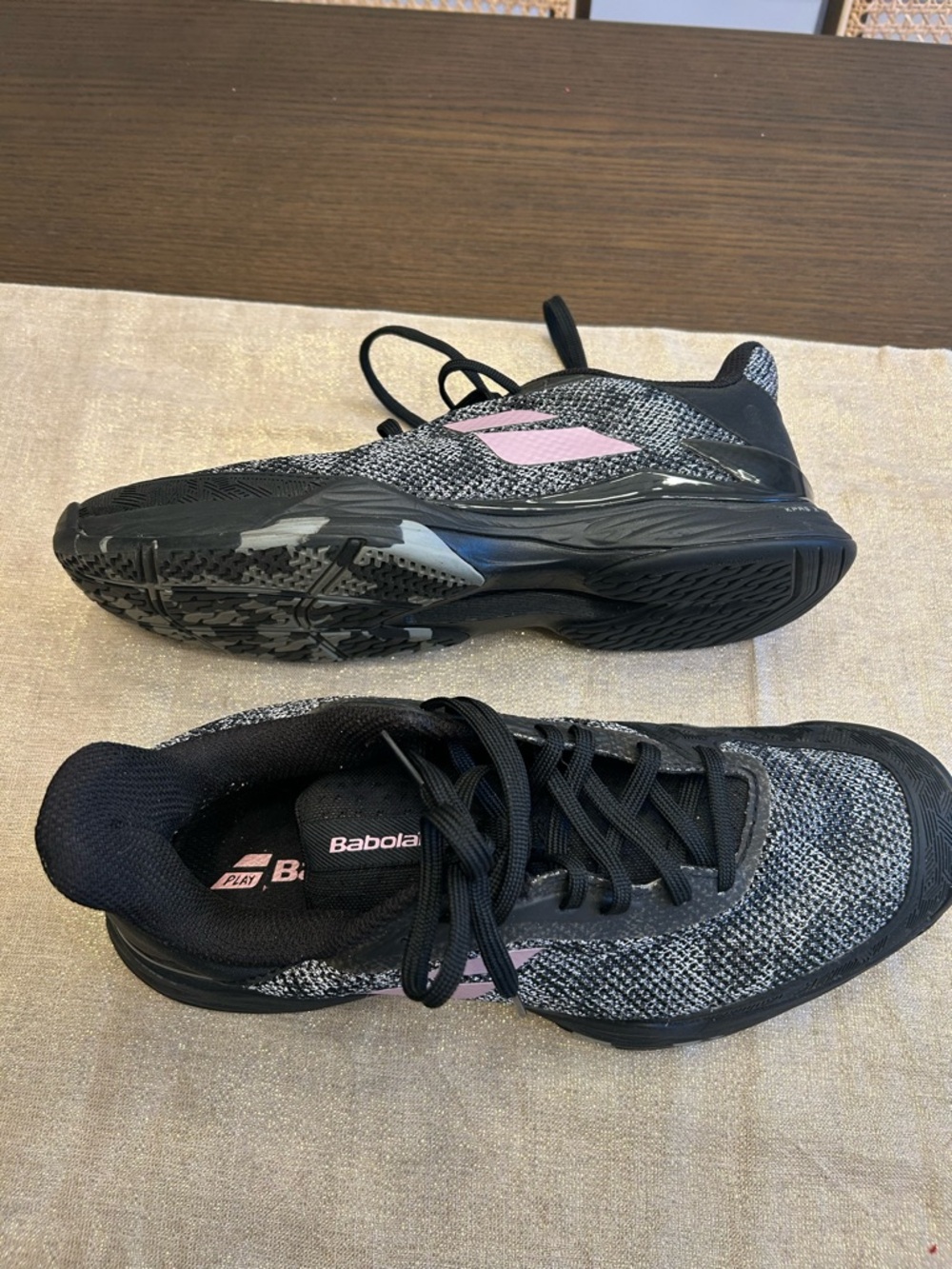 Babolat Ortholite Jet Tere AC Women 10 Black & Gray Tennis Shoes with Pink Logo - Picture 7 of 13